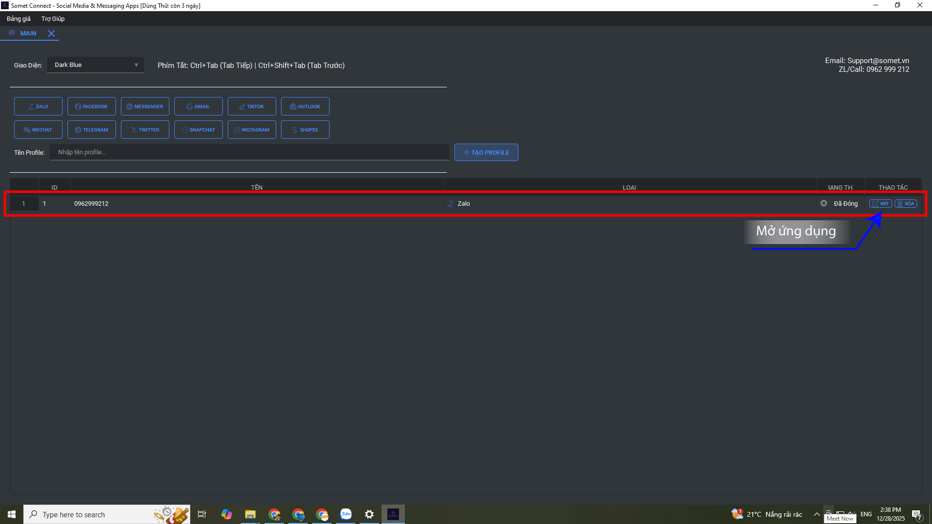 phần mềm đăng nhập nhiều zalo
