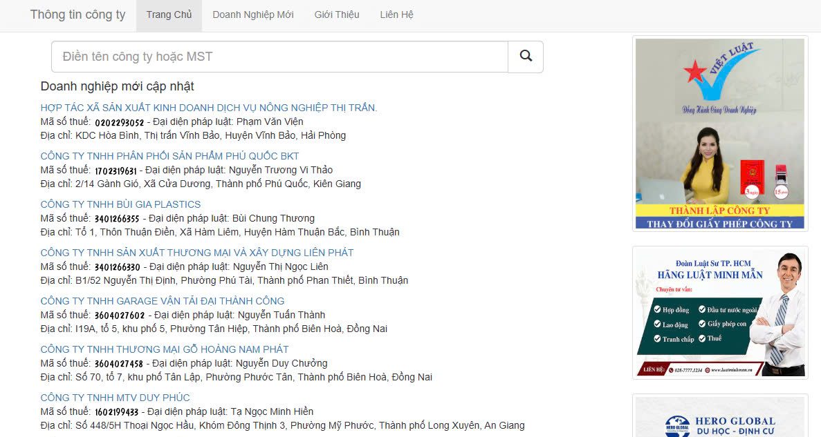 quét data doanh nghiệp